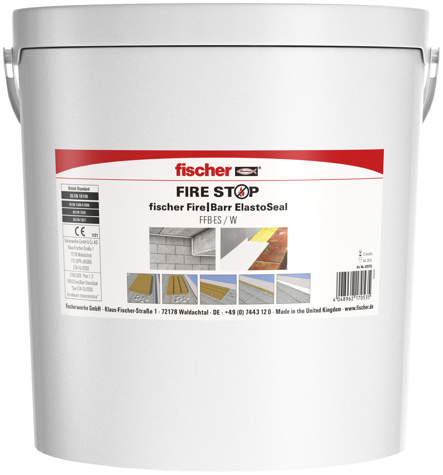 Sceau mastic CP FFB-ES Blanc-1/bte